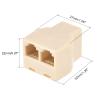 MECCANIXITY Phone Jack Splitter 6P4C Male to 2 Female Way Socket Adapter Telephone Line Splitter 3 Pack view 2