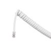 MECCANIXITY Telephone Handset Cord, 4P4C 13.12 Feet Coiled Landline Phone Handset Cable for Home or Office White view 3