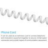 MECCANIXITY Telephone Handset Cord, 4P4C 13.12 Feet Coiled Landline Phone Handset Cable for Home or Office White view 4
