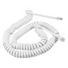 MECCANIXITY Telephone Handset Cord, 4P4C 16.4 Feet Coiled Landline Phone Handset Cable for Home or Office White view 1