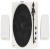 Crosley T150C-WH 2-Speed Bluetooth Turntable Record Player System with Weighted Tone Arm and Stereo Speakers, White view 3