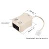 MECCANIXITY in-Line DSL Splitter Filter, 6P2C 2 Way Socket Adapter Phone Line Splitter for Telephone, Fax Machine Beige view 2