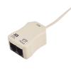 MECCANIXITY in-Line DSL Splitter Filter, 6P2C 2 Way Socket Adapter Phone Line Splitter for Telephone, Fax Machine Beige view 3