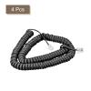 MECCANIXITY Telephone Handset Cord, 4P4C 6.56 Feet Coiled Landline Phone Handset Cable for Home or Office Black 4 Pack view 3