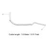 MECCANIXITY Telephone Handset Cord, 4P4C 6.56 Feet Coiled Landline Phone Handset Cable for Home or Office White 2 Pack view 2