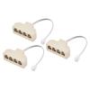 MECCANIXITY Phone Jack Splitter 6P4C Male to 4 Female Way Socket Adapter Telephone Line Splitter with Telephone Extension Cord 3 Pack view 1