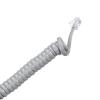 MECCANIXITY Telephone Handset Cord, 4P4C 13.12 Feet Coiled Landline Phone Handset Cable for Home or Office Grey view 3