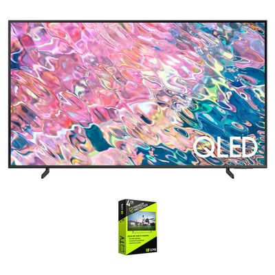 Samsung QN50Q60BAFXZA Q60B 50 inch QLED 4K Quantum Dual LED HDR Smart TV Bundle with Premium 4 YR CPS Enhanced Protection Pack