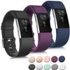 3 Pack Sport Bands Compatible with Fitbit Charge 2 Bands Women Men, Adjustable Replacement Strap Wristbands for Fitbit Charge 2 HR Small Large (Large, Black/Purple/Navy Blue) view 1