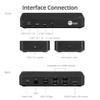 SIIG USB-C Triple 4K 60Hz Docking Station with 100W PD - Triple 4K@60Hz or Single 5K@60Hz Monitor Laptop Dock - DisplayLink - 3X HDMI, 2X DisplayPort, 3X USB-A, 2X USB-C, Gigabit Ethernet view 3