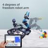 Smart Robot Car Kit for Raspberry Pi, Tank Robot Chassis Real-Time Video Transmission, WiFi/Bluetooth Control, Path Planning, Programmable Robot Kit (Without Raspberry Pi-Silver) view 2