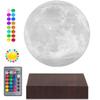 UVEHAS Levitating Moon Lamp, Floating and Spinning 3D Moon Light Magnetic Levitation Lunar Night Lights Unique Holiday Birthday Gifts Room Table Desk Decoration, 16 Colors LED Moon view 1