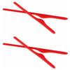 ExactFitt Replacement Temple Ear Socks for Oakley OX3122 OX3125 OX5089 OX5148 Glass Frames (Red - 2 Pairs) view 1