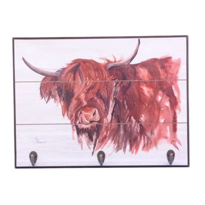 Nauticalia Meg Hawkins Highland Cow Wall Hooks, 40x30cm