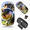 2.4G Slim Wireless Mouse with Nano Receiver , Portable Mobile Optical Mice for Notebook, PC, Laptop, Computer, MacBook - Funny Milk Cow view 1