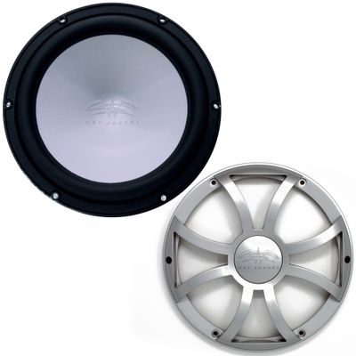 Wet Sounds 12" Black Marine Subwoofer 2-OHM + Silver XS Grill