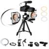 Premium 9-Piece Vlogging Kit for iPhone, Android & Cameras  Microphone, Tripod Stand & LED Light  YouTube, TikTok & Content Creator Bundle view 1