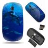2.4G Slim Wireless Mouse with Nano Receiver , Portable Mobile Optical Mice for Notebook, PC, Laptop, Computer, MacBook - Hammerhead Shark Underwater view 1