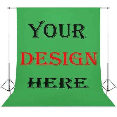 Custom Photography Cloth, Add Your Design Personalized Background for Photography with Picture Logo Text, Customized Photography Backdrop for Portrait Photo Studio Photobooth Props (56"79", Green)
