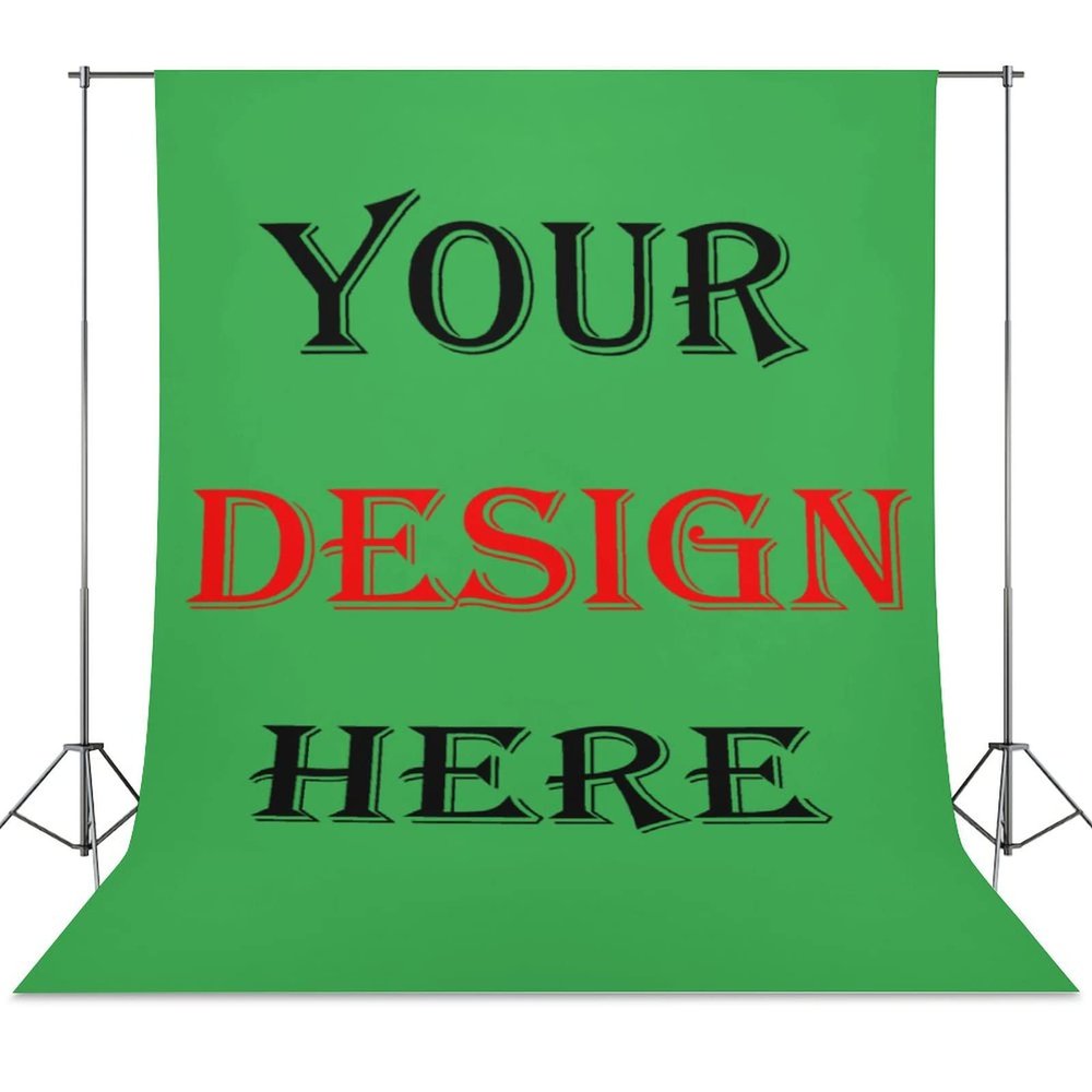 Custom Photography Cloth, Add Your Design Personalized Background for Photography with Picture Logo Text, Customized Photography Backdrop for Portrait Photo Studio Photobooth Props (56"79", Green)
