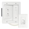 SANUS in-Wall TV Power and Cable Management Kit White