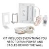 SANUS in-Wall TV Power and Cable Management Kit White view 2