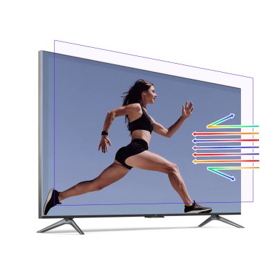 TYRHMY Anti-Blue Light Anti-Glare Film Eye Protection Film for 55 Inch TV, TV Screen Protector Anti-Shatter/Anti-Scratch Film, Can Reduce Computer Eye Fatigue,48.0 * 27.1 Inches