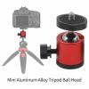 YSJJZRL 2 Pack Mini Ball Head 360 Rotating Tripod Ball Head Aluminum Alloy Ball Head Mini Cloud Platform Mount for Digital Camera/Compact DSLR/Phone Black view 3
