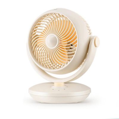 USB Fans Air Circulation Fan, Desktop Desktop Fan, Small Household Fan, Low Noise Moving Head Desk Fan Turbo Convection Fan (Color : Orange, Size : 200 * 200 * 300(mm))