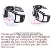 SooGree Basketball Dribbling Glasses Sports Protective Eyewear Goggles for Men Women(Transparent frame White pad) view 3