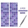 2Pack Korean Keyboard Stickers, Korean-English Keyboard Sticker on Purple Background with White Lettering, Korean Keyboard Letters Replacement Stickers for Laptop Desktop Computer Notebook view 2