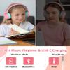 New Bee Kids Headphones Wired for School with Microphone KH20 HD Stereo Safe Volume Limited 85dB/94dB Foldable Lightweight for Girl/Mac/Android/Kindle/Tablet/Pad (Pink) view 3