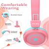 New Bee Kids Headphones Wired for School with Microphone KH20 HD Stereo Safe Volume Limited 85dB/94dB Foldable Lightweight for Girl/Mac/Android/Kindle/Tablet/Pad (Pink) view 4