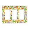 Jungle Animals 3-Gang Rocker Wall Plate Cover,Decorative Triple Rocker Decorator Light Switch Cover For Kids Teens Boys Girls Room Decor 4.50" X 6.38"Inch view 1