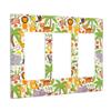 Jungle Animals 3-Gang Rocker Wall Plate Cover,Decorative Triple Rocker Decorator Light Switch Cover For Kids Teens Boys Girls Room Decor 4.50" X 6.38"Inch view 2