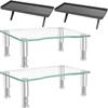 Computer Monitor Riser with Height Adjustable Multi Media Desktop Stand&Top Shelf TV Mounting Bracket 12 Inch Flat Panel Mount view 1