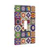 Mexican Talavera Tile Print Light Switch Cover 1-Gang,Decorative Single Toggle Wall Plate Switch Wallplate Cover Faceplate,4.50" X 2.76"Inch view 2