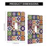 Mexican Talavera Tile Print Light Switch Cover 1-Gang,Decorative Single Toggle Wall Plate Switch Wallplate Cover Faceplate,4.50" X 2.76"Inch view 4