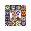 Mexican Talavera Tile Print Light Switch Cover 2-Gang,Decorative Double Toggle Wall Plate Switch Wallplate Cover Faceplate,4.50" X 4.50"Inch view 1