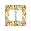Jungle Animals 2-Gang Rocker Wall Plate Cover,Decorative Double Rocker Decorator Light Switch Cover For Kids Teens Boys Girls Room Decor 4.50" X 4.57"Inch view 1