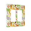 Jungle Animals 2-Gang Rocker Wall Plate Cover,Decorative Double Rocker Decorator Light Switch Cover For Kids Teens Boys Girls Room Decor 4.50" X 4.57"Inch view 2