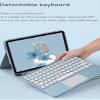 HENGHUI Keyboard Case for iPad mini 7 A17 Pro 2024/ iPad mini 6 2021 8.3 inch Touchpad Detachable Keyboard Round Key Color Slim Smart Cover,Blue view 3
