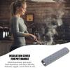 Silicone Oven Mitts Silicone Hot Handle Holder Assist Handle Holder Non Pan Pot Holders Cover Pot Sleeve Grip Cookware Handle for Frying Cast Iron Skillet Metal Pan Grey Pot Holders view 3