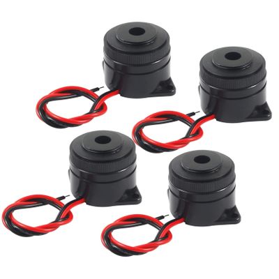 Dairzitv Active Electronic Buzzer Alarm Sounder Continuous 90 dB Beep Speaker DC 12V 4 Pcs