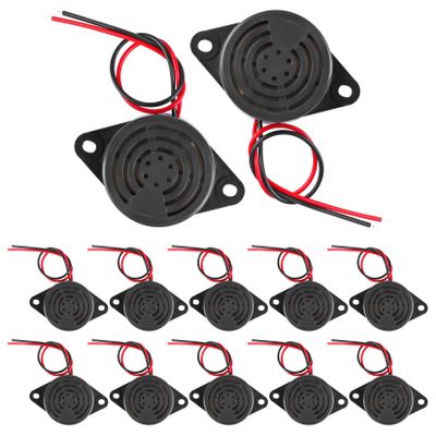 Dairzitv Active Piezo Electric Buzzer Alarm DC 3-24V Electronic Buzzer Alarm Sounder Continuous Beep 10 Pcs