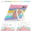 360 Rotation Case for Galaxy S8 Ultra 14.6" Sturdy Cover Rotate Ring Stand Shoulder Carrying Strap Hand Strap Rugged Children Outdoor Case (Colorful Pink, Tab S8 Ultra) view 3