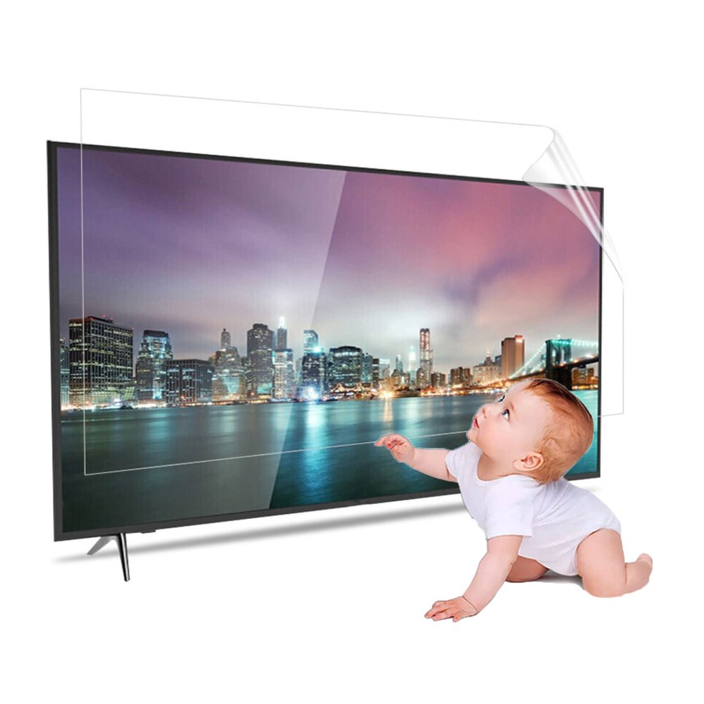XRRX Anti Blue Light and Anti Glare TV Screen Protector, Matte Reduce Glare Reflection and Eyes Strain, HDTV No Bubble Anti-Scratch Injury, Easy to fit, Customizable / 60in 1338x756mm