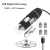Lab Microscope Slides Adjustable 1600X LED Digital Microscope Camera USB Magnifier Microscope Parts (Color : USB 1600X and 4 pcs) view 2