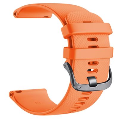 FORFC Silicone Watchband Strap for Garmin Vivoactive 3 Forerunner 645 245 Vivoactive 4 4S Venu Smart Bracelet Wristband Strap (Color : Orange, Size : 20mm For645 245)