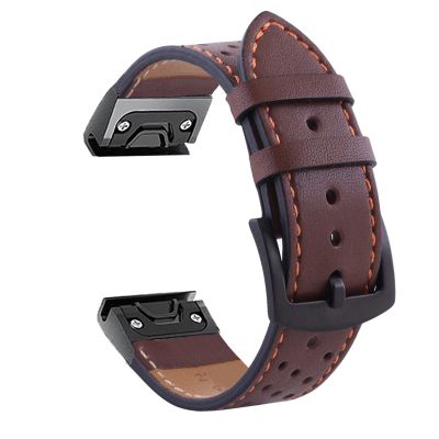 CZKE 26mm 22mm Quick Release Watchband for Garmin Fenix 6X 6X Pro 935 3HR Leather Easyfit Wrist Straps for Fenix 6 6 Pro 5 5X Plus (Color : E, Size : 26mm Fenix 6X 6XPro)
